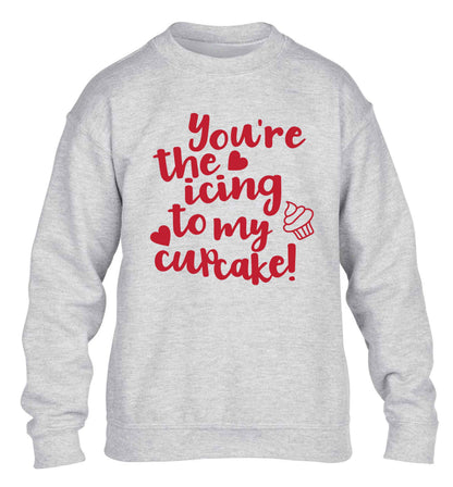 You're the icing to my cupcake children's grey sweater 12-13 Years