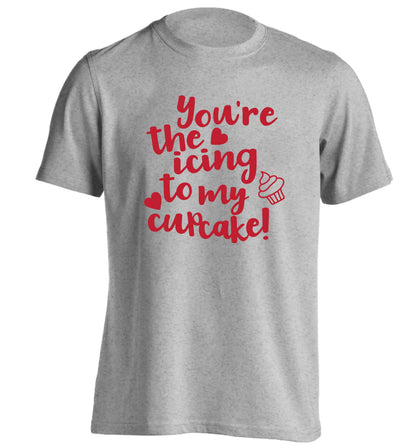 You're the icing to my cupcake adults unisex grey Tshirt 2XL