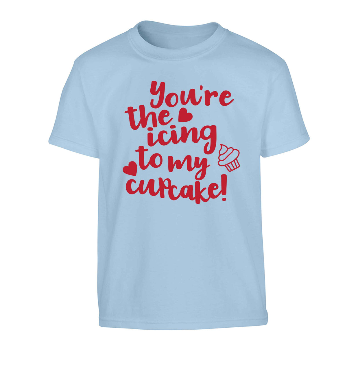 You're the icing to my cupcake Children's light blue Tshirt 12-13 Years