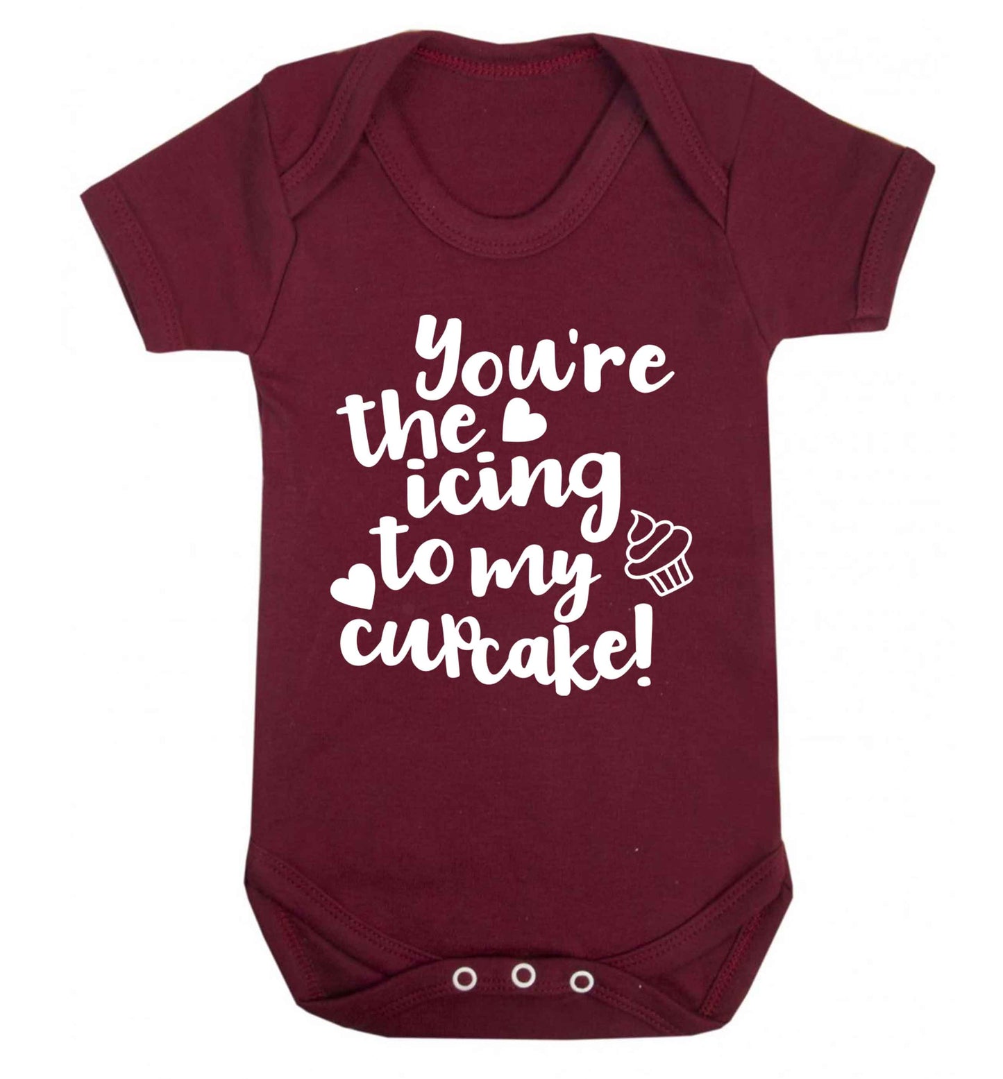 You're the icing to my cupcake Baby Vest maroon 18-24 months