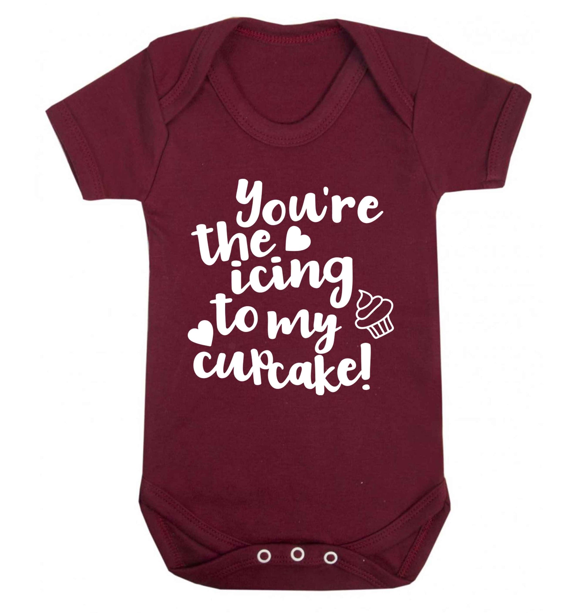 You're the icing to my cupcake Baby Vest maroon 18-24 months