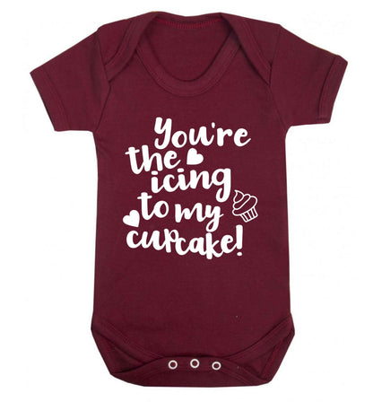 You're the icing to my cupcake Baby Vest maroon 18-24 months