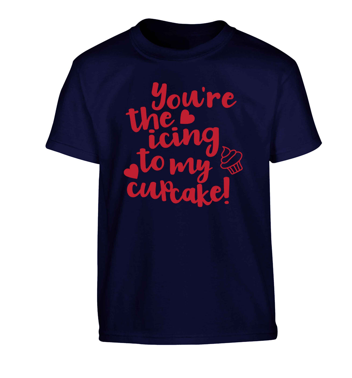 You're the icing to my cupcake Children's navy Tshirt 12-13 Years