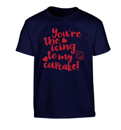 You're the icing to my cupcake Children's navy Tshirt 12-13 Years