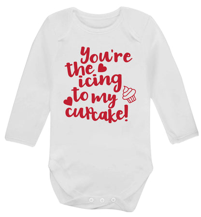 You're the icing to my cupcake Baby Vest long sleeved white 6-12 months