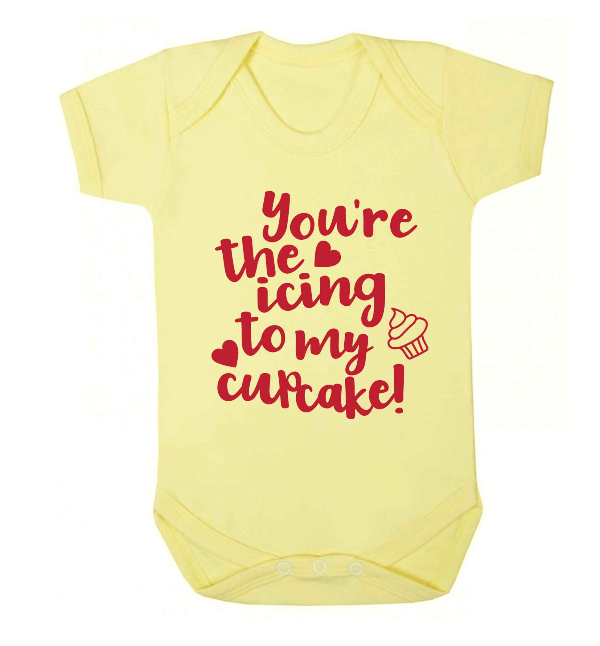 You're the icing to my cupcake Baby Vest pale yellow 18-24 months