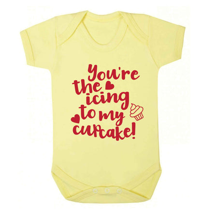 You're the icing to my cupcake Baby Vest pale yellow 18-24 months