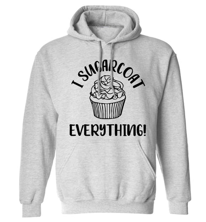 I sugarcoat everything adults unisex grey hoodie 2XL