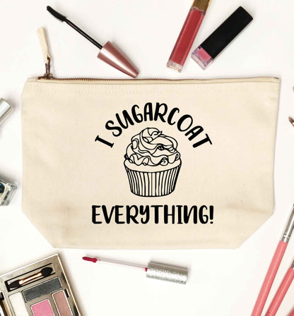I sugarcoat everything natural makeup bag