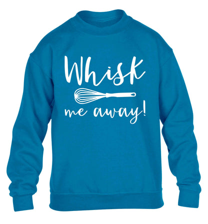 Whisk me away children's blue sweater 12-13 Years