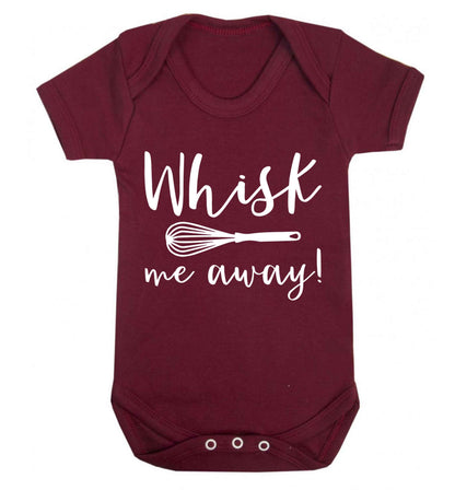 Whisk me away Baby Vest maroon 18-24 months