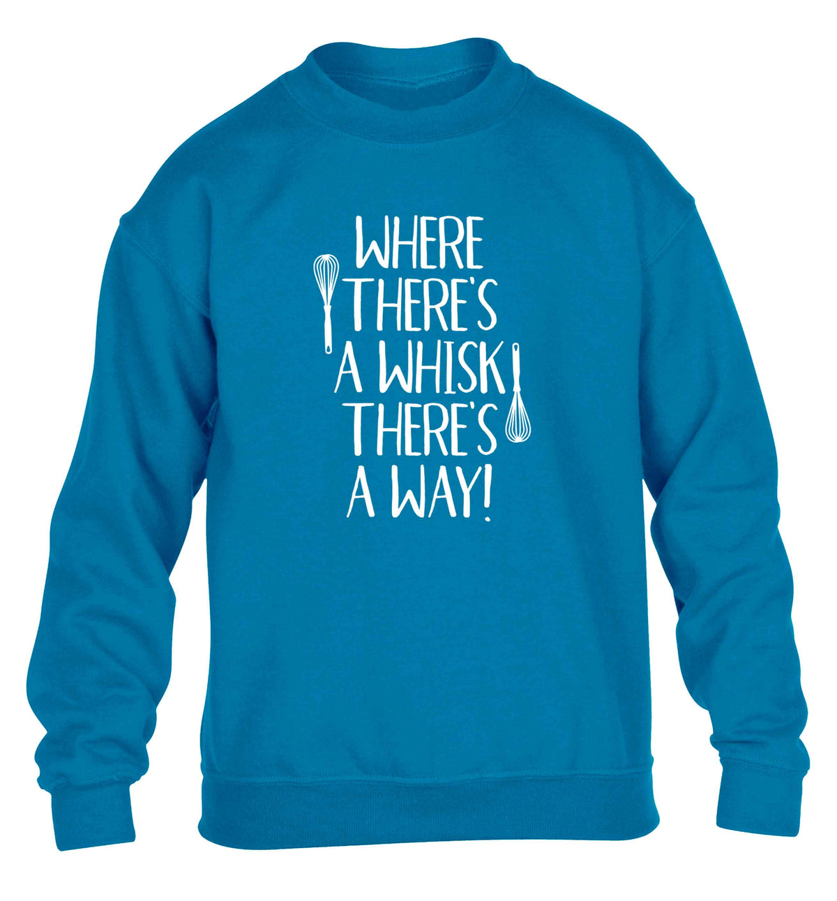 Where there's a whisk there's a way children's blue sweater 12-13 Years