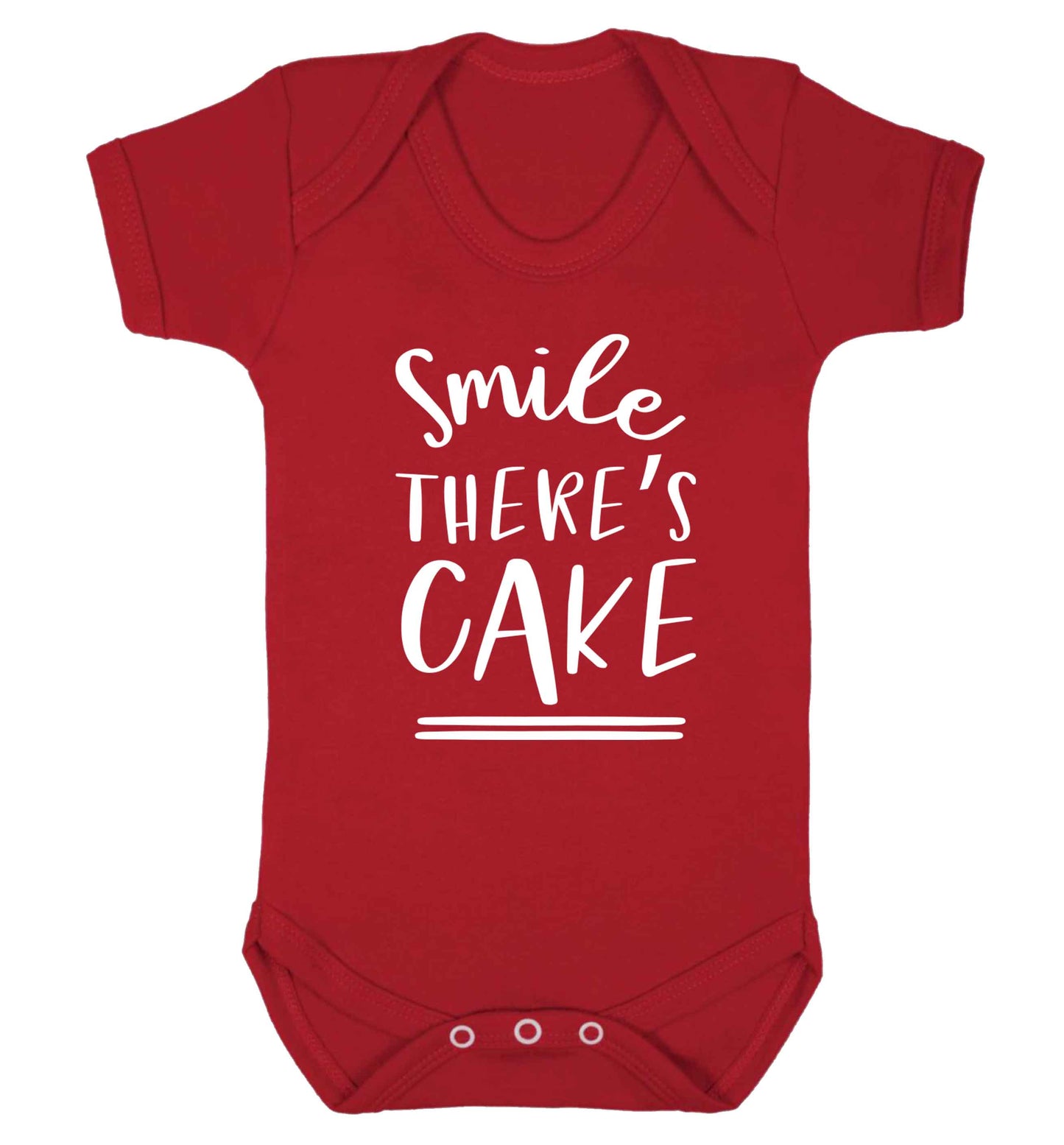 Smile there's cake Baby Vest red 18-24 months