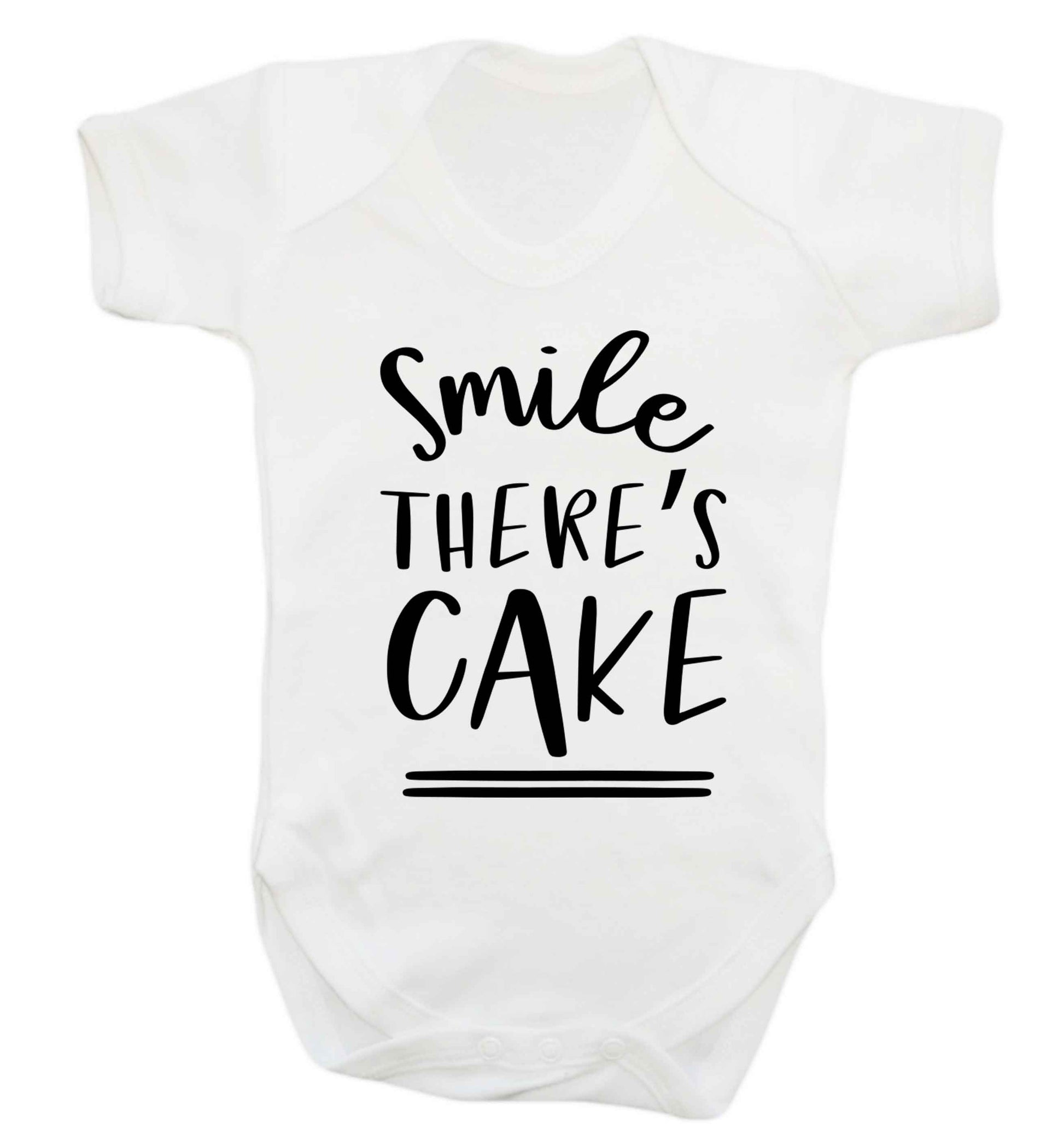 Smile there's cake Baby Vest white 18-24 months