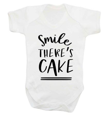 Smile there's cake Baby Vest white 18-24 months