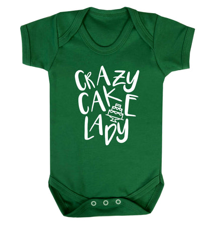Crazy cake lady Baby Vest green 18-24 months