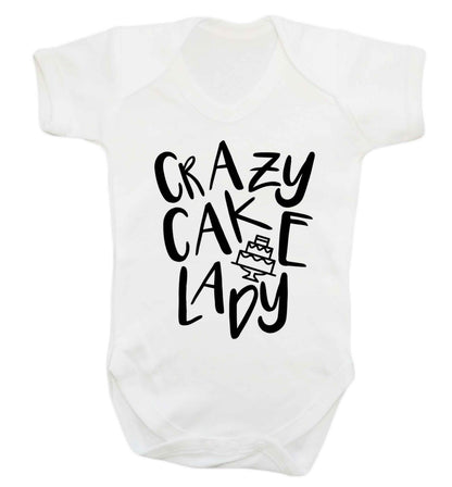 Crazy cake lady Baby Vest white 18-24 months