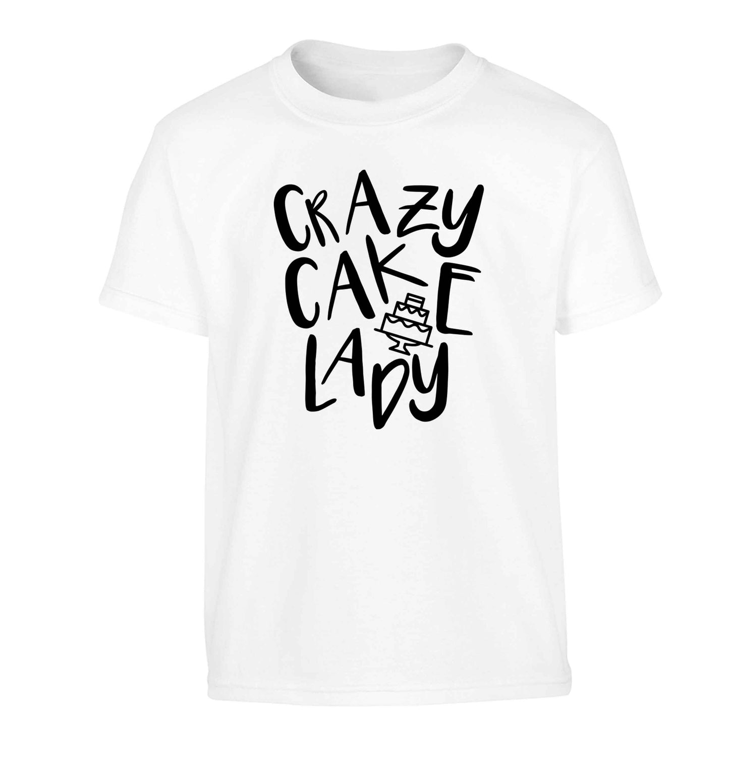 Crazy cake lady Children's white Tshirt 12-13 Years