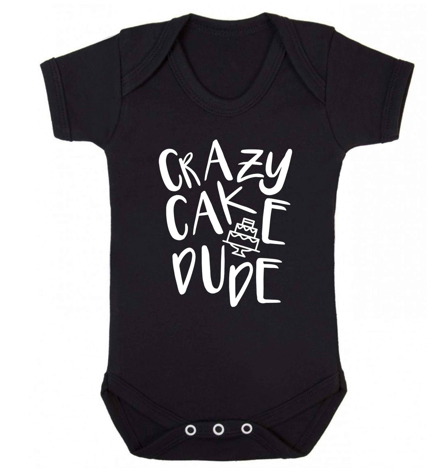 Crazy cake dude Baby Vest black 18-24 months