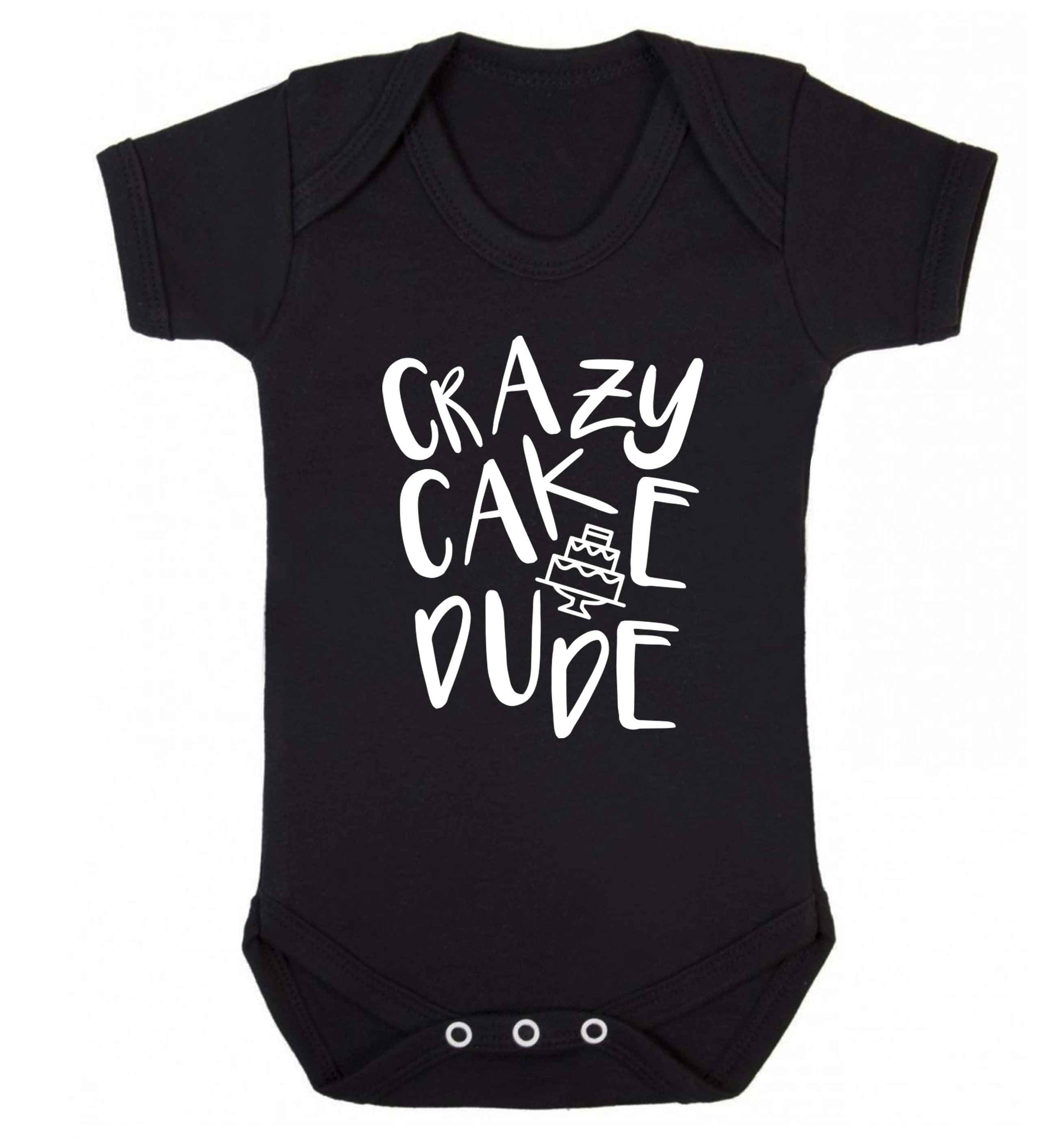 Crazy cake dude Baby Vest black 18-24 months