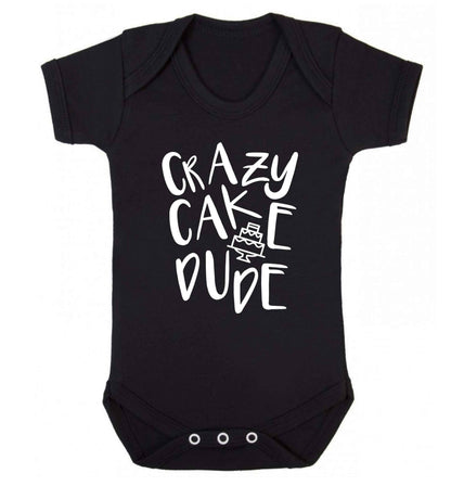 Crazy cake dude Baby Vest black 18-24 months