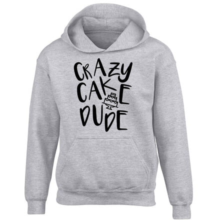 Crazy cake dude children's grey hoodie 12-13 Years