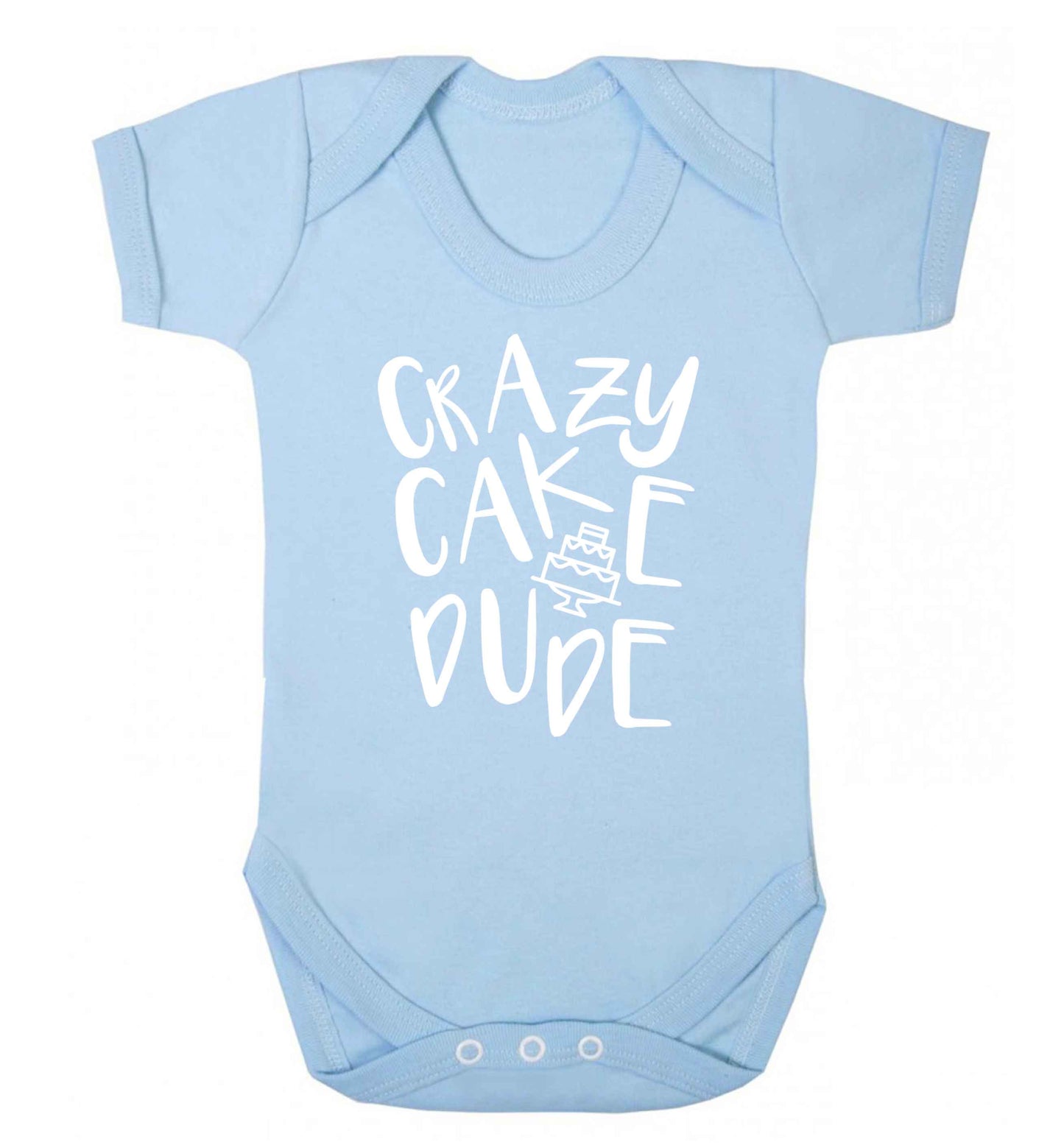 Crazy cake dude Baby Vest pale blue 18-24 months
