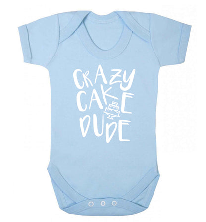 Crazy cake dude Baby Vest pale blue 18-24 months