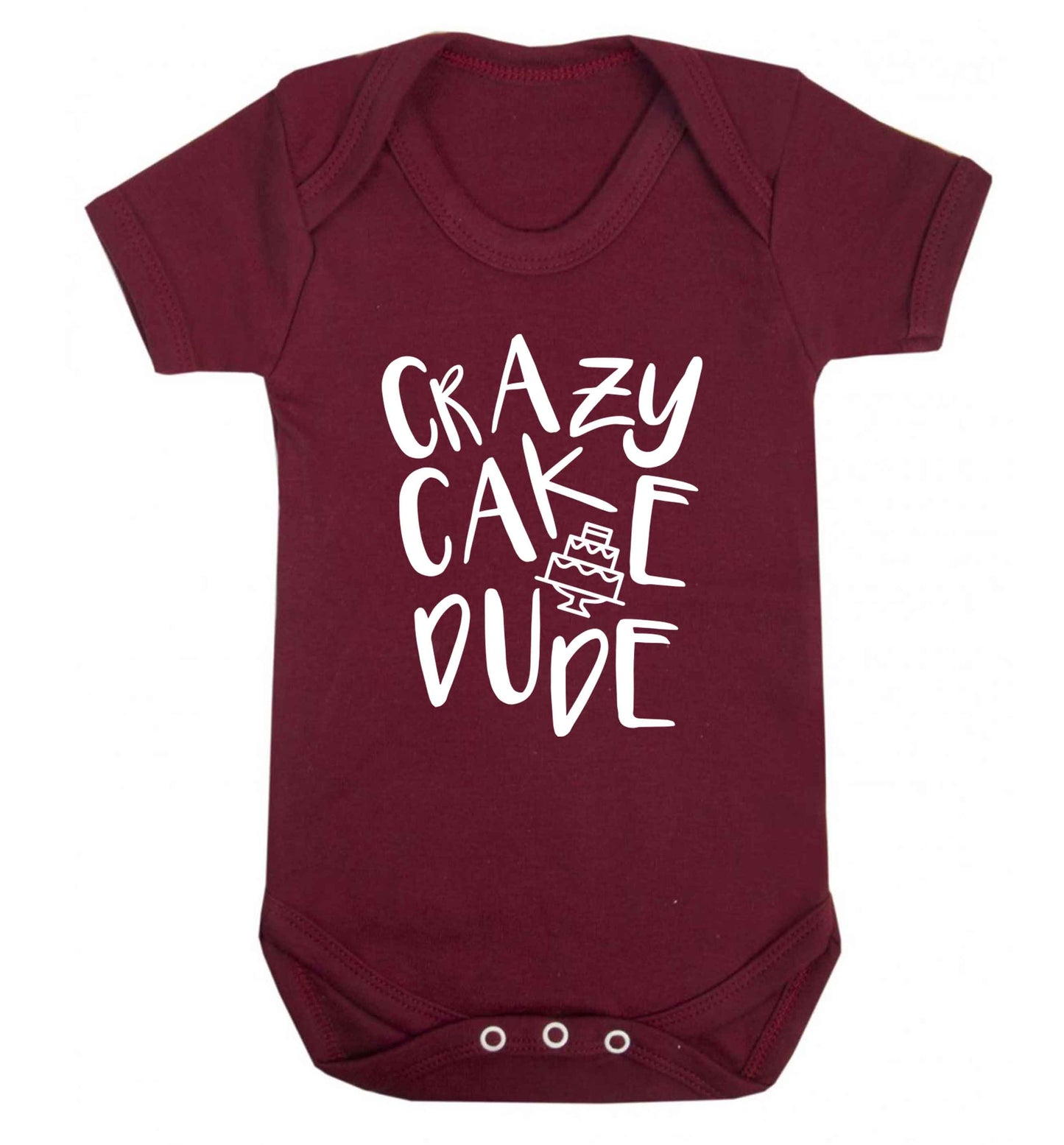 Crazy cake dude Baby Vest maroon 18-24 months