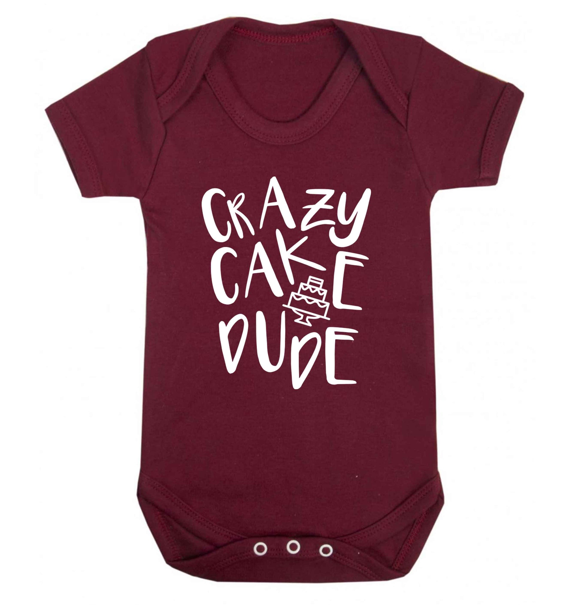 Crazy cake dude Baby Vest maroon 18-24 months