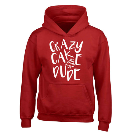 Crazy cake dude children's red hoodie 12-13 Years