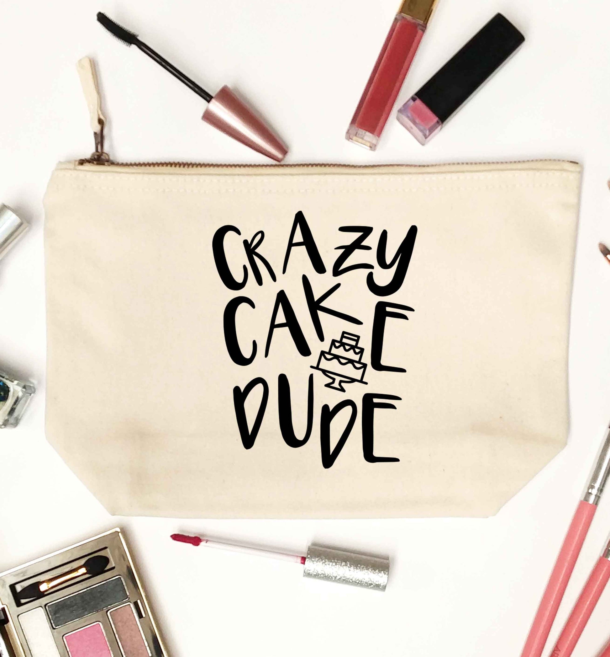 Crazy cake dude natural makeup bag
