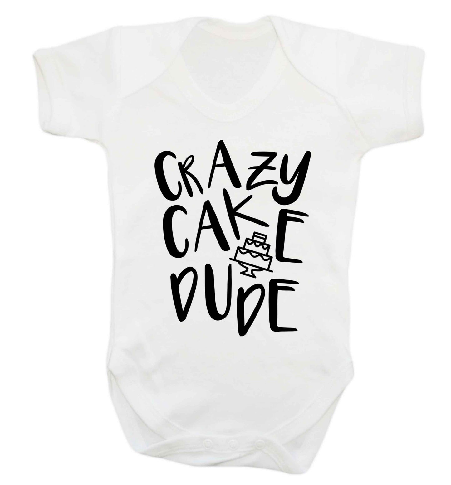 Crazy cake dude Baby Vest white 18-24 months
