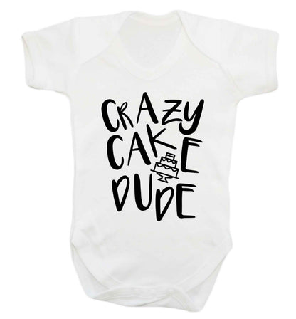 Crazy cake dude Baby Vest white 18-24 months
