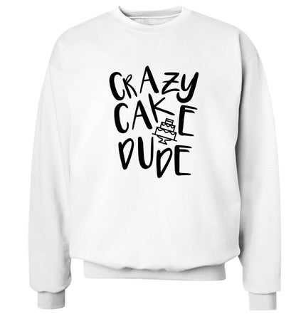 Crazy cake dude Adult's unisex white Sweater 2XL