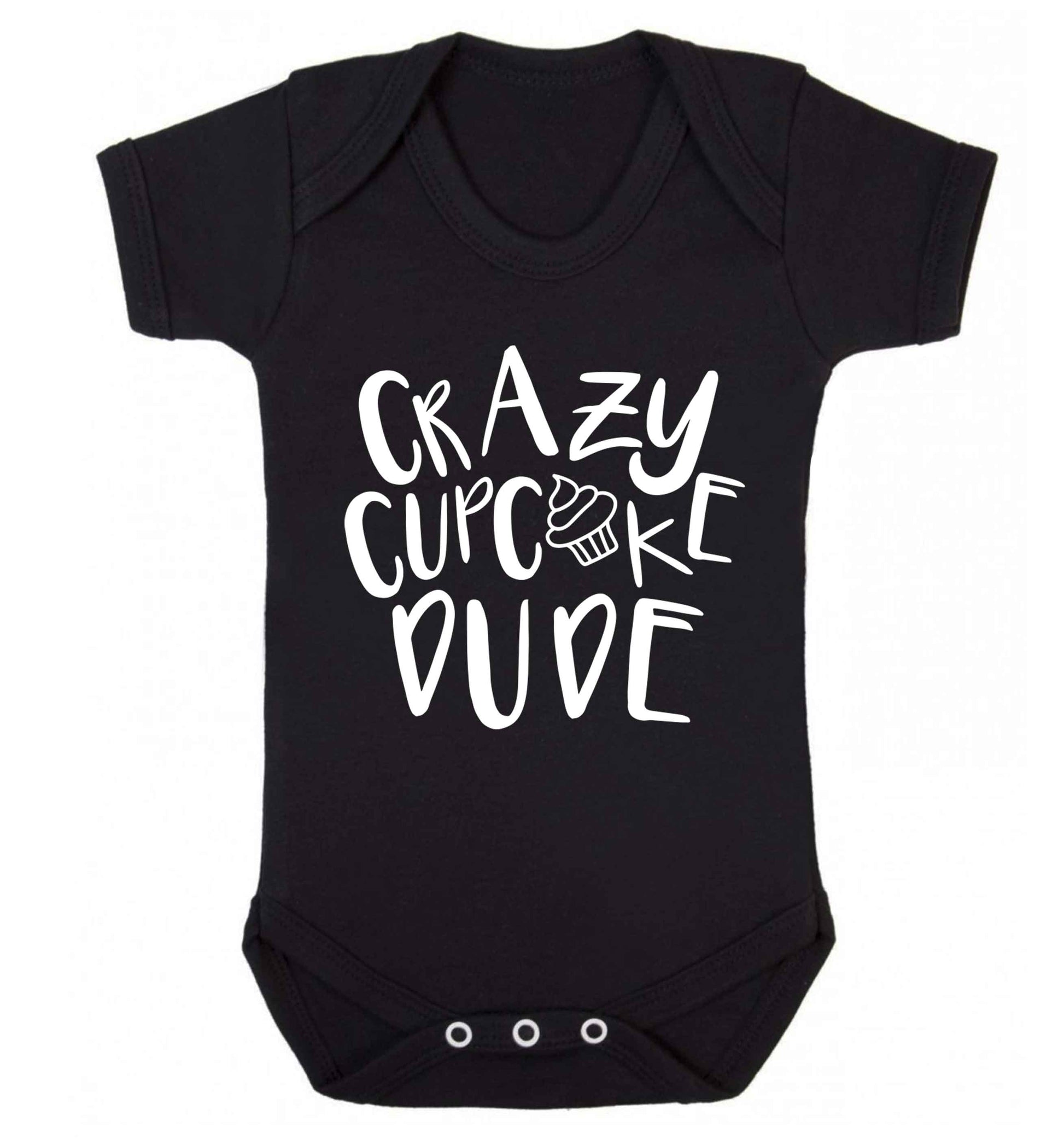 Crazy cupcake dude Baby Vest black 18-24 months