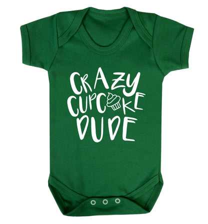 Crazy cupcake dude Baby Vest green 18-24 months