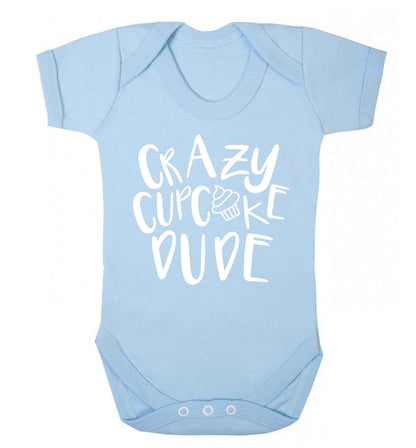 Crazy cupcake dude Baby Vest pale blue 18-24 months