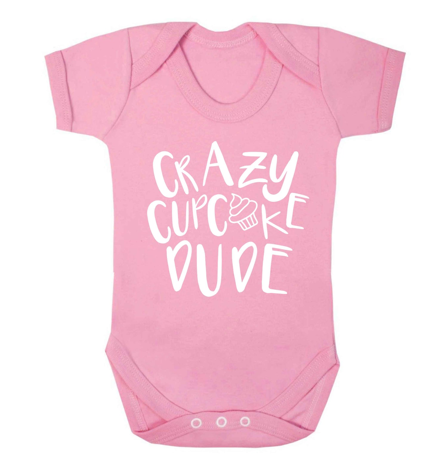 Crazy cupcake dude Baby Vest pale pink 18-24 months