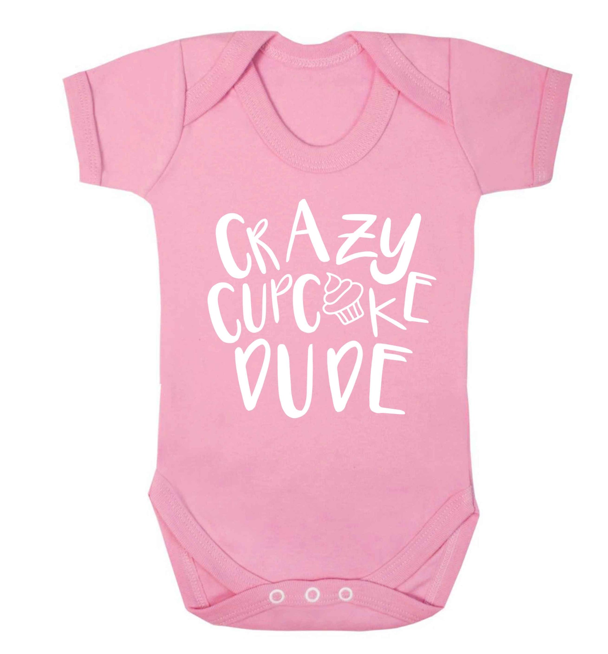 Crazy cupcake dude Baby Vest pale pink 18-24 months