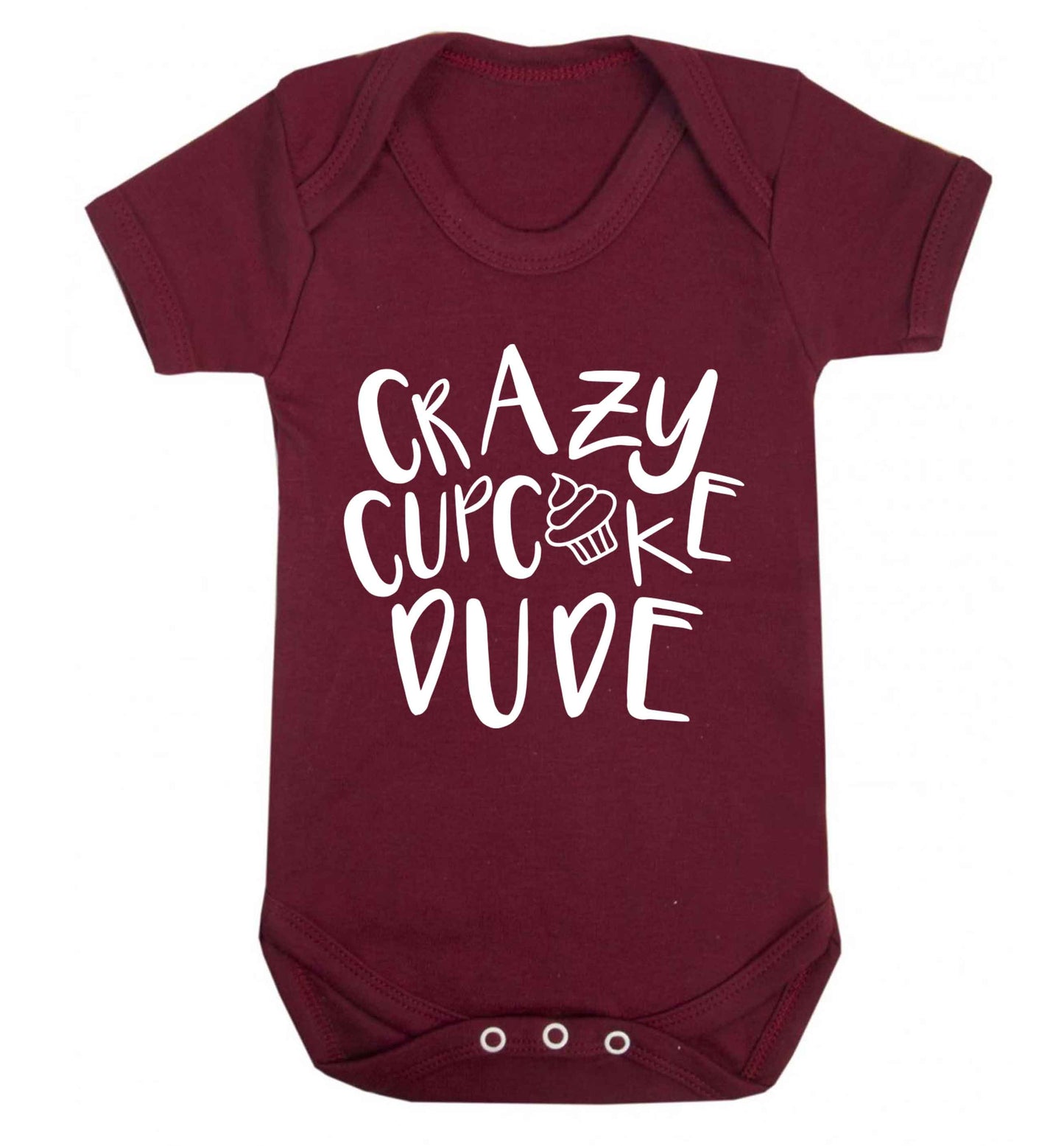 Crazy cupcake dude Baby Vest maroon 18-24 months