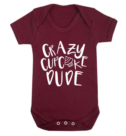 Crazy cupcake dude Baby Vest maroon 18-24 months
