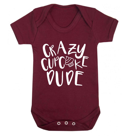 Crazy cupcake dude Baby Vest maroon 18-24 months