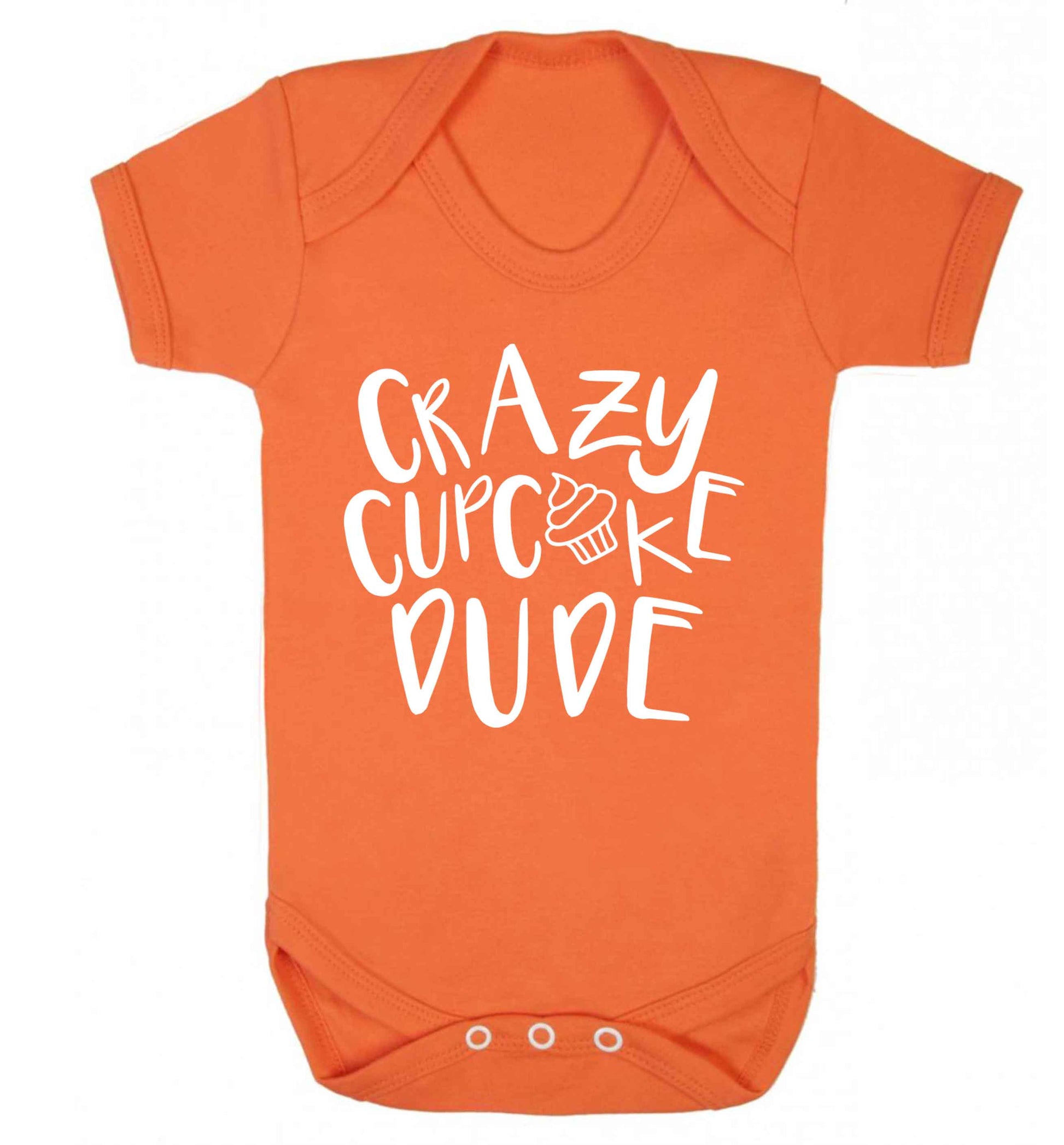 Crazy cupcake dude Baby Vest orange 18-24 months