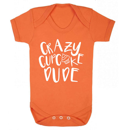 Crazy cupcake dude Baby Vest orange 18-24 months