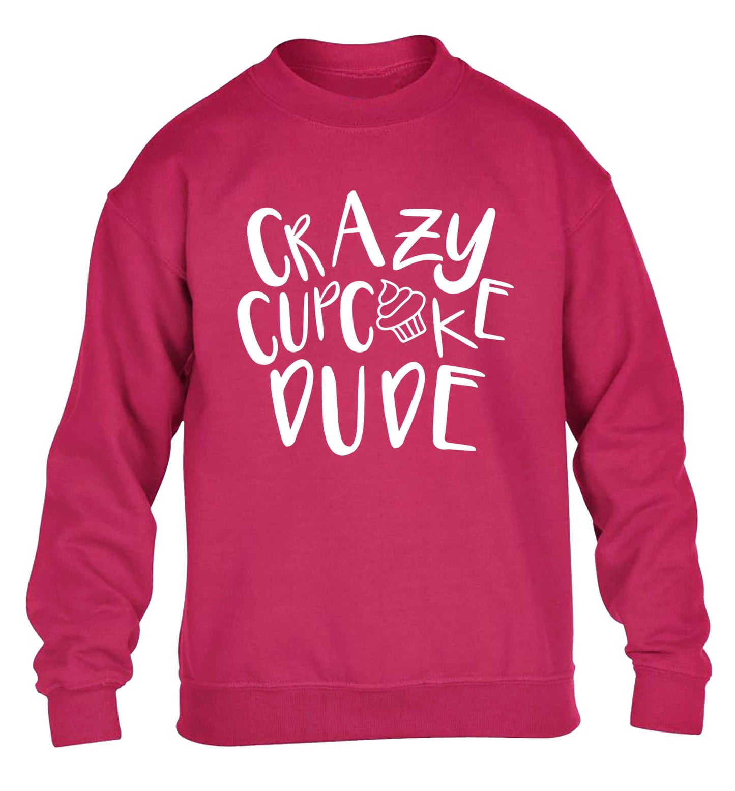 Crazy cupcake dude children's pink sweater 12-13 Years