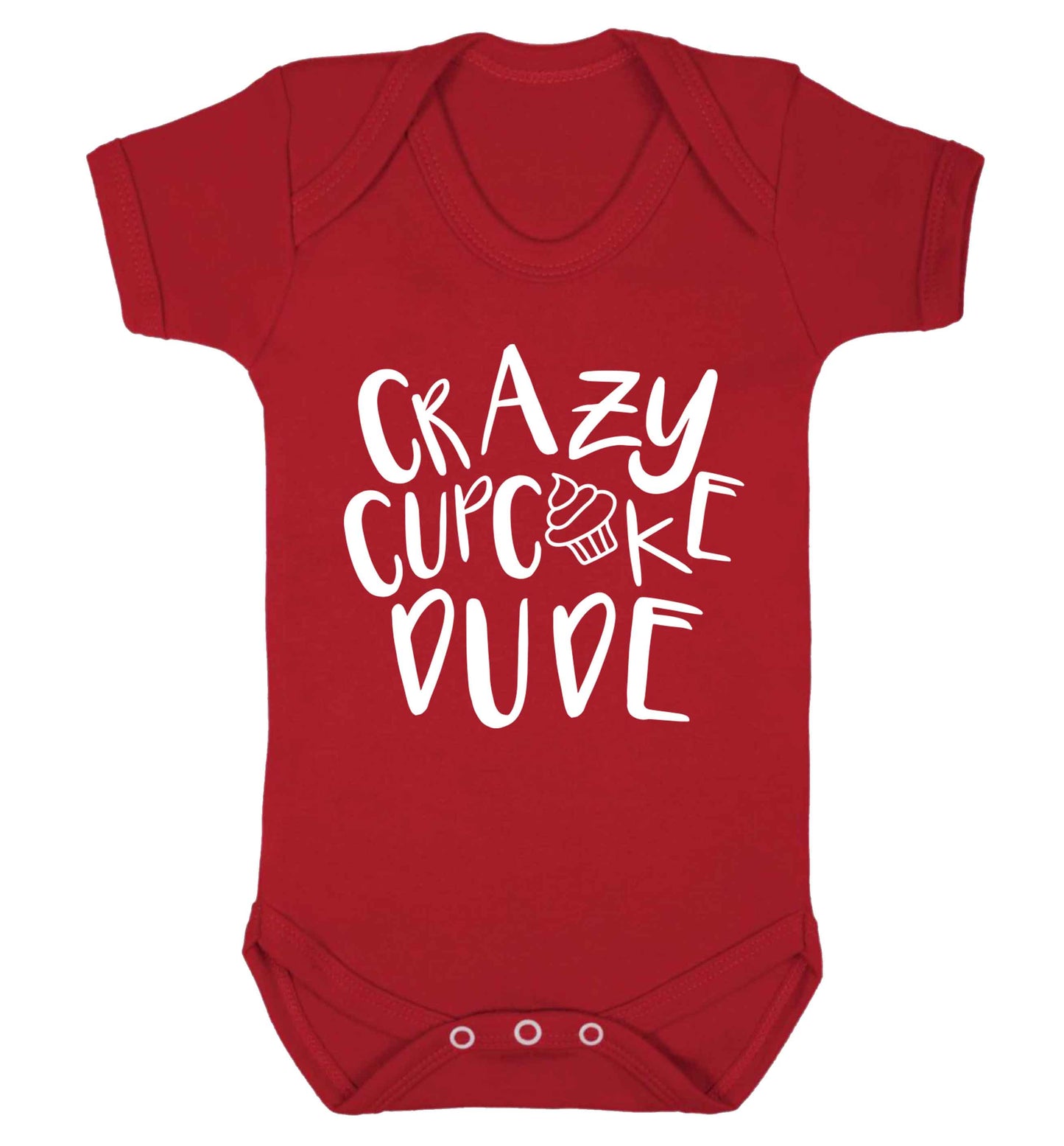 Crazy cupcake dude Baby Vest red 18-24 months