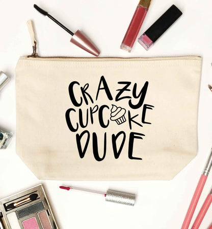Crazy cupcake dude natural makeup bag