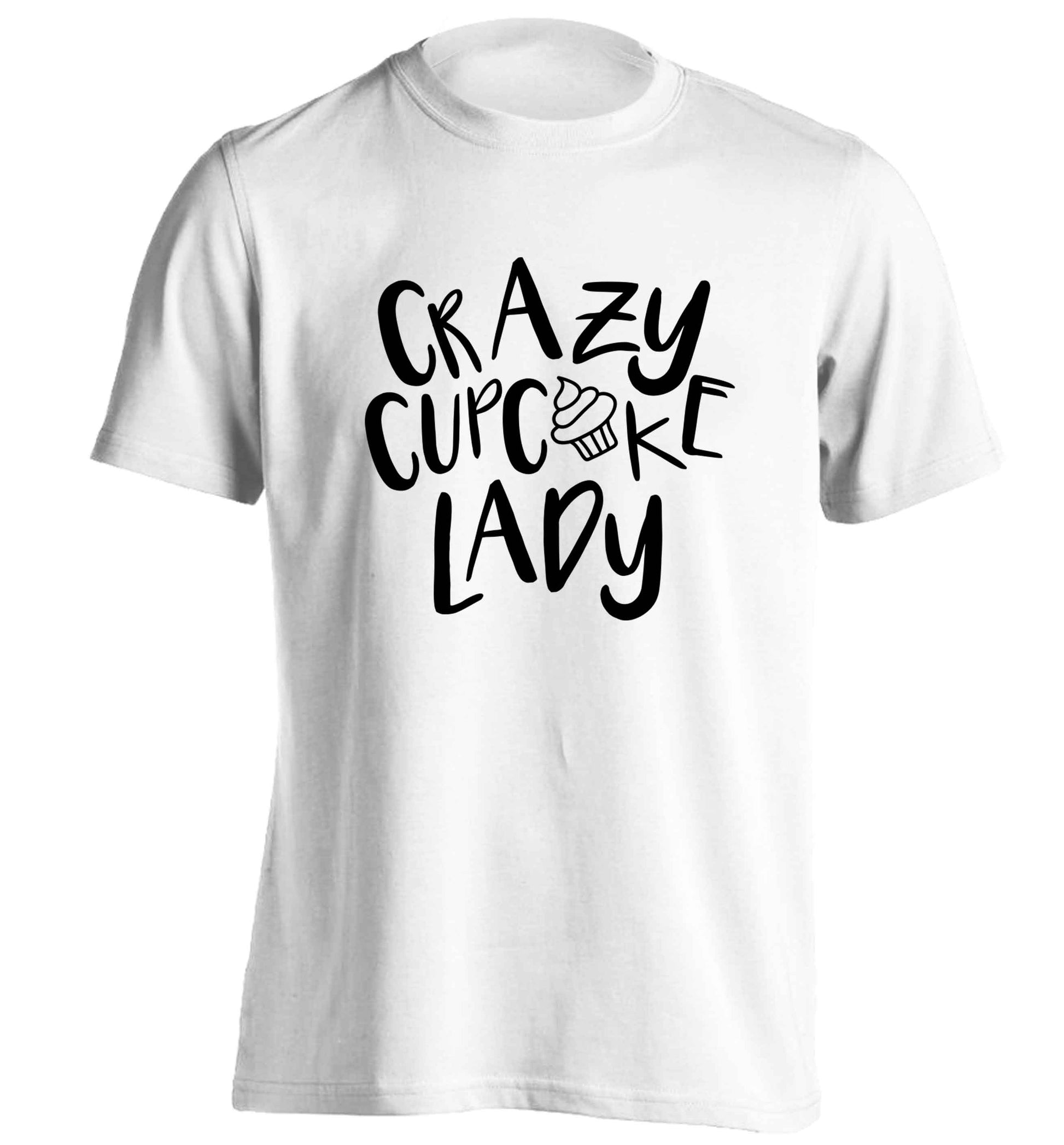 Crazy cupcake lady adults unisex white Tshirt 2XL