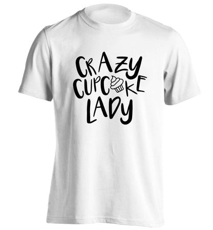 Crazy cupcake lady adults unisex white Tshirt 2XL